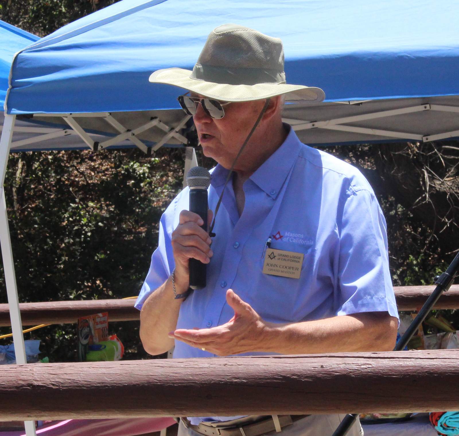 MW John Cooper addresses the group