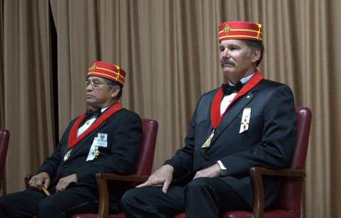Venerable Masster Thom Piper and Retireing Wise Masster Gus Garcia